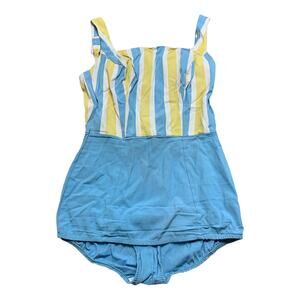 Vintage Sears Union Made Striped Pin Up Bathing Swim Suit 50s 60s